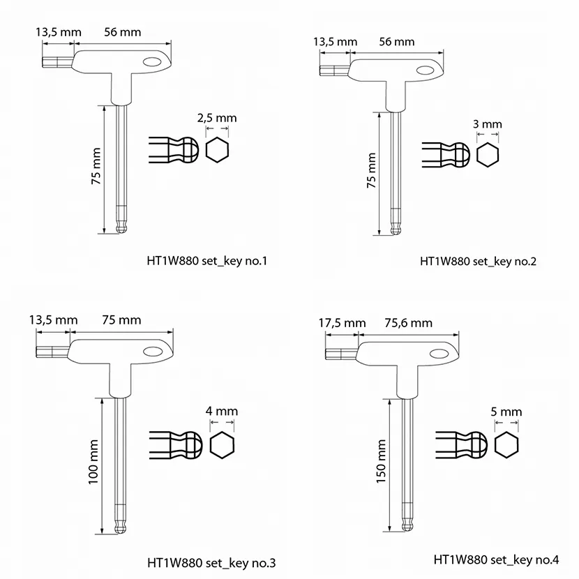 Slika proizvoda: SET TORX T-RUČKA 8 KOM 2.5-10 S2 HOGERT HT1W880