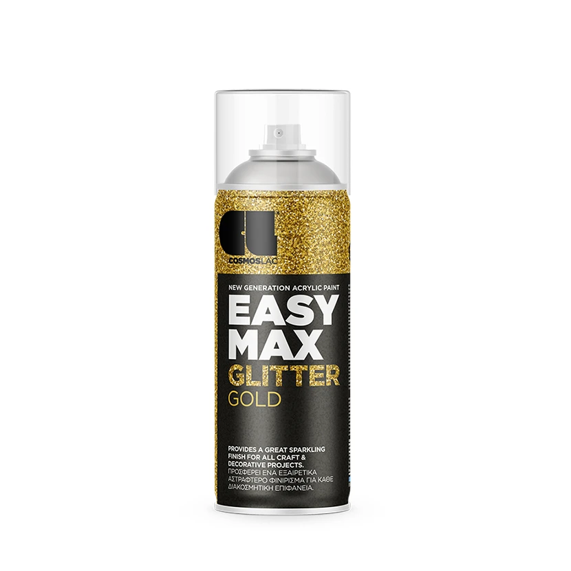 Slika proizvoda: COSMOS SPRAY EASY MAX GLITTER GOLD NO911 400ML MOLERSKI ALAT COS0063