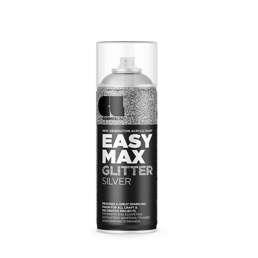 Slika proizvoda: COSMOS SPRAY EASY MAX GLITTER SILVER NO910 400ML MOLERSKI ALAT COS0064