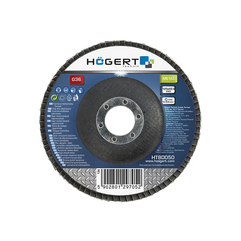 Slika proizvoda: LB DISK HOGERT FI 125 P100 HOGERT HT8D054
