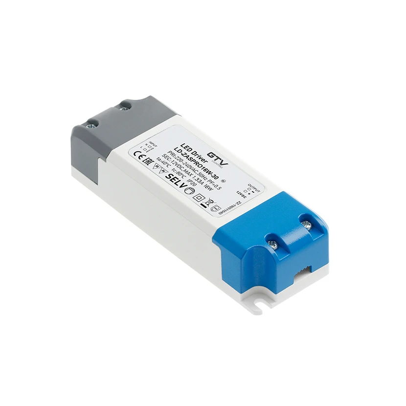 Slika proizvoda: LED NAPAJANJE PRO 16W 220-240VAC. 12VDC IP20 GTV LED LD-ZASPRO16W-30