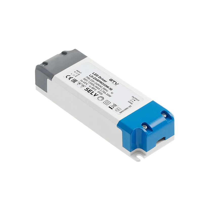 Slika proizvoda: LED NAPAJANJE PRO 33W 220-240VAC. 12VDC IP20 GTV LED LD-ZASPRO33W-30