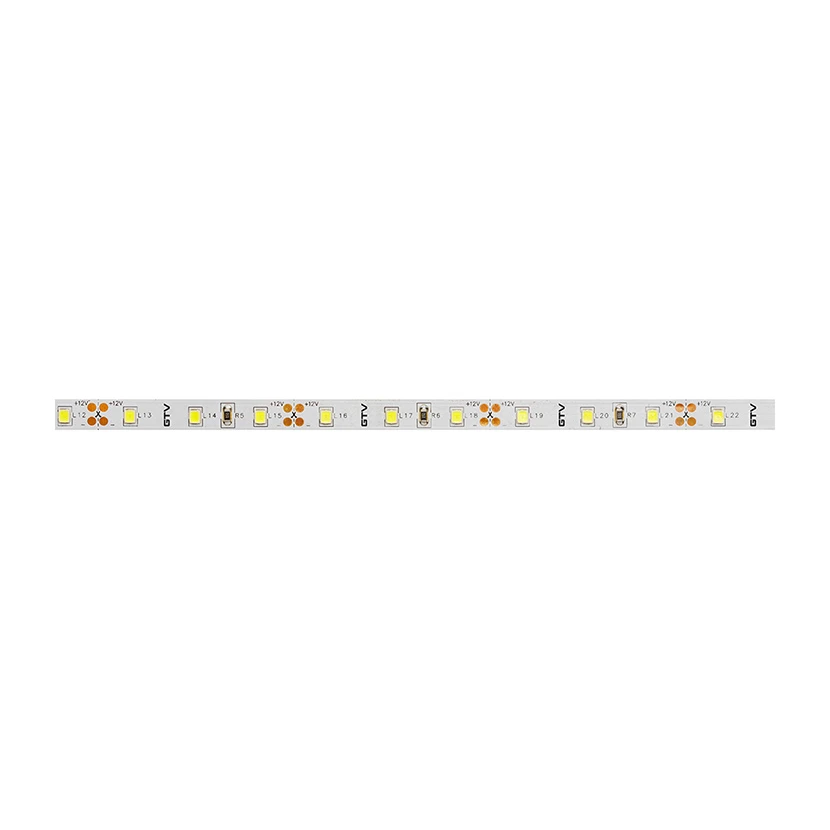 Slika proizvoda: LED TRAKA  2835. 300 LEDs/m. 3200K. 48W. 1100 lm/m. 24VDC. IP20. 8 mm.  5 m GTV LED LD-2835-24V-300-20-CB