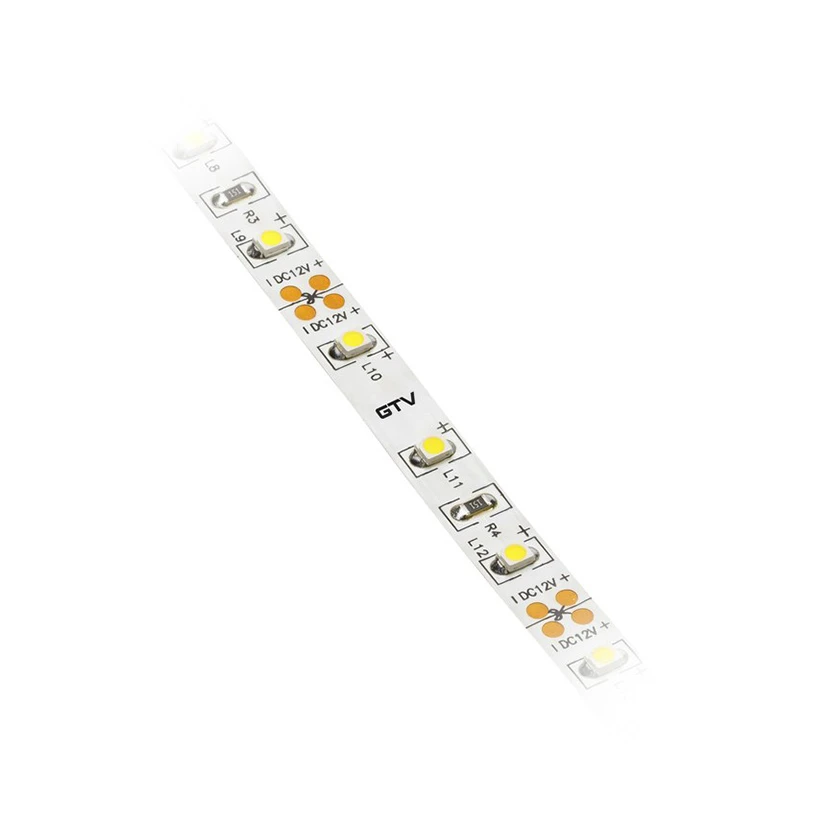 LED TRAKA 3528 120 LEDs/m 6500K 9.6 W/m 520 lm/m 12VDC IP65 8 mm  5 m GTV® LED OUTLET LD-3528-600-65-ZB