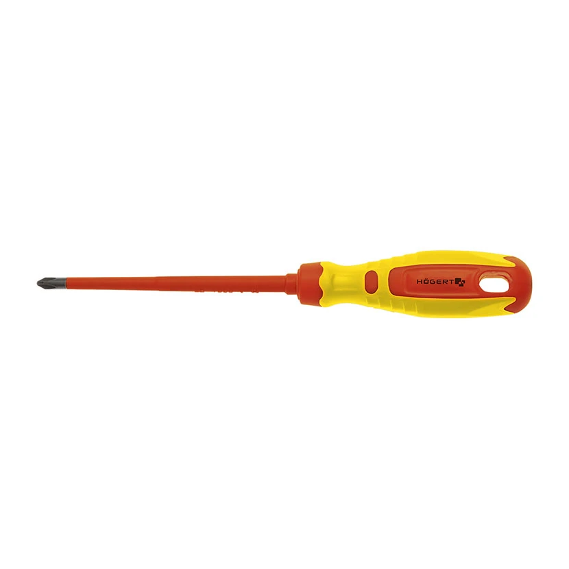 Slika proizvoda: ODVIJAČ IZOLIRANI 1000V VDE SLIM PH2 100 MM HOGERT HT1S966-1