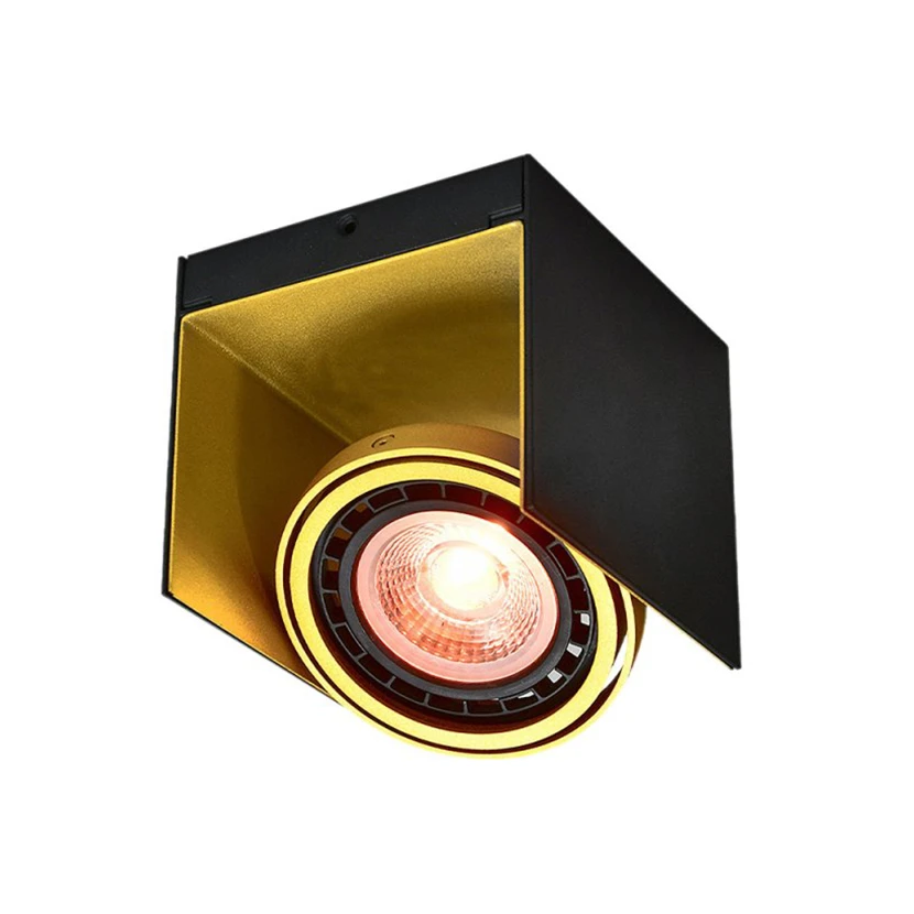 Slika proizvoda: PLAFONSKA LAMPA VERSO 1*GU10 ES111 CRNA/ZLATNA GTV LED OS-VERSO-11-DEC
