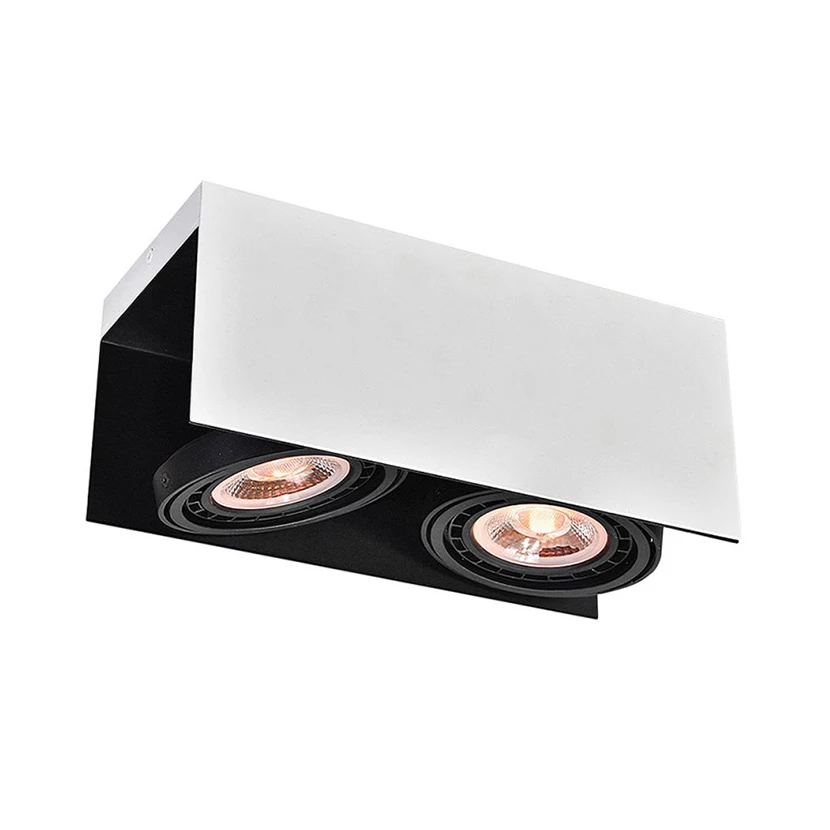 Slika proizvoda: PLAFONSKA LAMPA VERSO 2*GU10 ES111 BELA/CRNA GTV LED OS-VERSO2-06-DEC