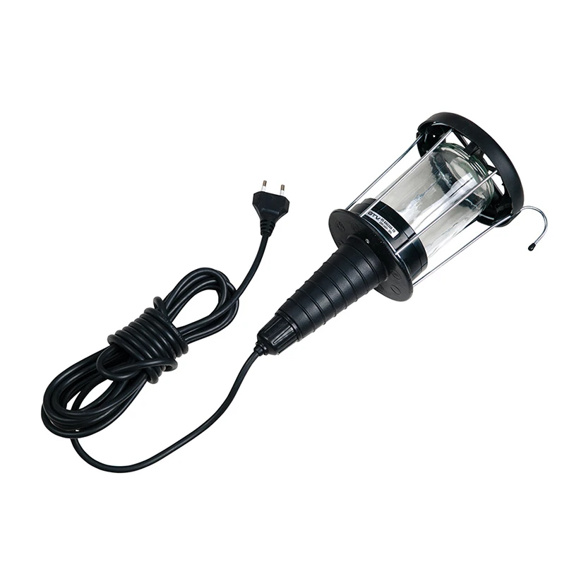 Slika proizvoda: PRENOSNA RADIONIČKA LAMPA 1XE27 IP20 S 5M KABELA CRNA GTV LED OS-KAG508-10