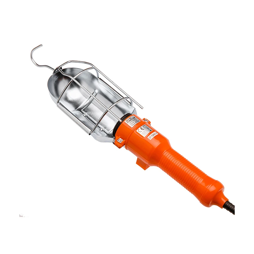 Slika proizvoda: PRENOSNA RADIONIČKA LAMPA 1XE27 IP20 S 5M KABELA ORANŽ GTV LED OS-KAN527-24