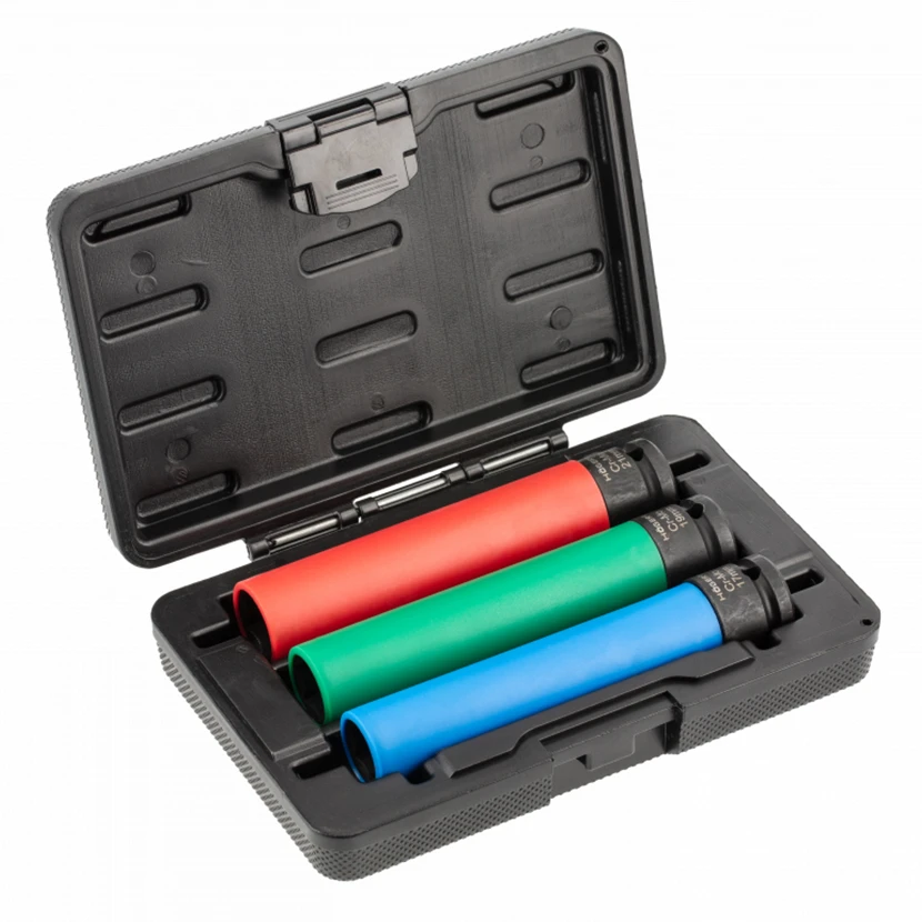 Slika proizvoda: SET DUGIH NASADNIH KLJUČEVA ZA ALUMINIJUMSKE FELNE 3-DELNI HOGERT HT4R106