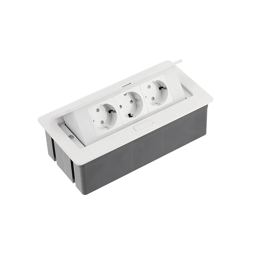 Slika proizvoda: UTIČNICA UGRADNA SOFT 3*KONEKTOR 1.5M BELA GTV LED AE-PBSC3GS-10